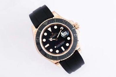 Rolex Yacht-master 40mm 3235 Movement 72h Black Face Oysterflex Band Watch